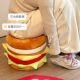 Hamburger Storage Stool, Multifunctional Storage Box with Lid, Cute Style Creative Organizer Basket, Household Fun Shoe-Changing Small Stool
