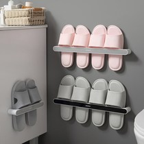 Shoe drag rack bathroom slipper rack no punching bathroom door rear wall-mounted shoe drag rack simple household shoe collection