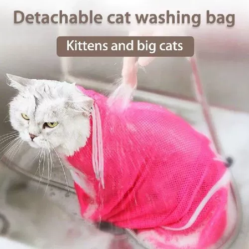 4 Styles Cat Bathing Shower Mesh Bag Grooming Bag