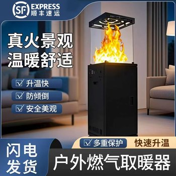 Outdoor Gas Heating Stove for Villas, Hotels, Outdoor Fireplaces, Courtyard Guesthouses, Liquefied Gas Real Fire Fireplace Heater