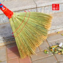  Bamboo broom External broom Single short handle Big head long beard broom broom broom broom handmade hotel and hotel goods