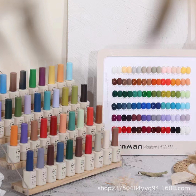 Qinman vine 48 colors Korean style a bottle of one-color nail polish glue shop with macaron quick-drying 2022 new products Tuoke glue