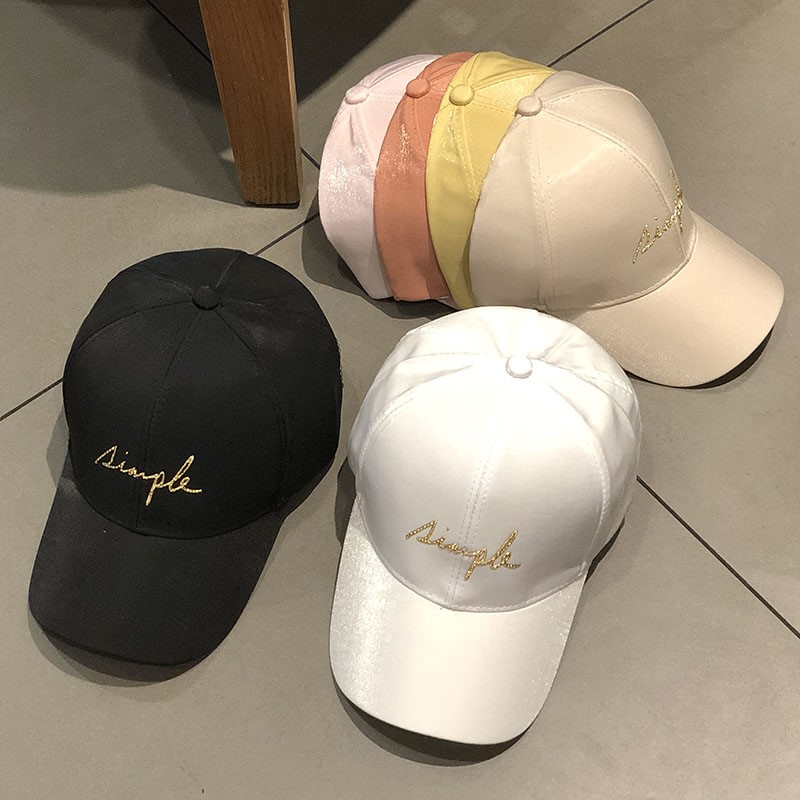 Beilan Semir hat female spring and autumn new 2020 satin peaked cap Korean version all-match tide thin section mercerized couple