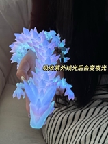 3D printed gradient luminous Chinese dragon creative figure toy crystal dragon car small ornaments joints small dragon