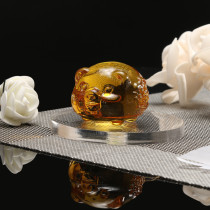 Home Decoration Crystal Gold Pig Figurine Mini Animal Collec