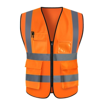 Construction de gilet réflecteur FULL PROTECTIVE WAISTCOAT TRAFFIC ROAD ADMINISTRATION MULTIPOCKET SANITATION VEST WORKER CLOTHES CUSTOMISED