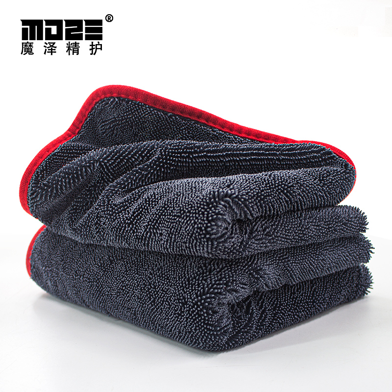 South Korea's pigtail wipe car towel LongPileMicrofiber car with water can not drop frosted glass cleaning cloth
