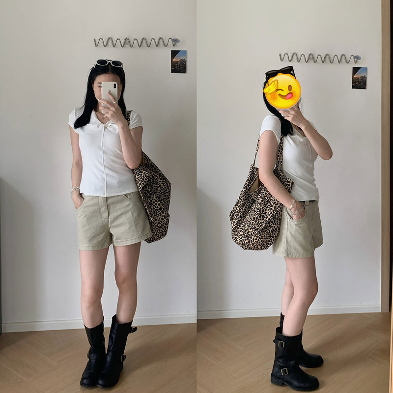 [Luyijia] Summer Straight-Leg Cargo Shorts for Women, Wide-Leg Casual Shorts