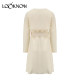 IFBYLAND designer brand LOOKNOW autumn and winter lace cape long belt wool coat women