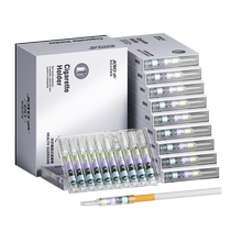 Spiral double-core 27-fold filter cigarette holder filter coarse medium and fine three-use mens disposable throat filter