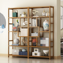 Bogu Stand Display Case Small Pendulum Pieces Solid Wood New Chinese Style Tea Storage Cabinets Tea Set Tea Shelf Storage Racks