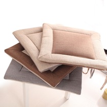 Short stool Chinese style chair cushion linen cushion breathable thickened student ass cushion office chair cushion dining chair tatami cushion