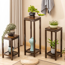 Floral shelving indoor solid wood Multi-floor balcony decorated with floor style Living room Multi-meat Greenflower Flower Pots Shelf Iron