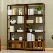 Simple bookshelf shelf landing modern simple solid wood students Childrens combination bookcase multi-layer table storage rack