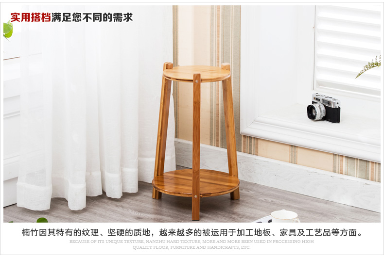 Ai Pin Nan Tre Ban công Hoa đứng Gỗ vững chắc Phòng khách nhiều lớp Trong nhà Hoa bằng da Kệ hoa đứng Sàn hoa hồng xanh - Kệ kệ sách đẹp
