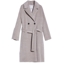 (Selection benefit) MaxMara womens alpaca wool double-breasted lace-up coat 9016213306