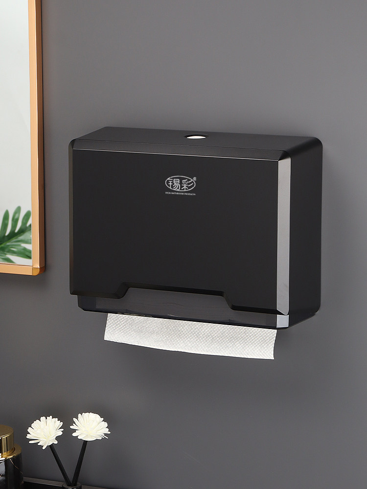 Hand wiping paper box hanging wall style toilet paper towel box wall-mounted commercial hotel toilet home pumping paper box free of punch-Taobao