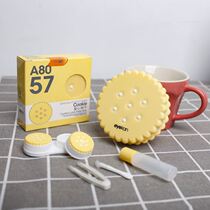 Contact Lens Box Woman Cute Keda New Sesame Biscuit Contact Lens Box Ins Teen BRIEF PORTABLE