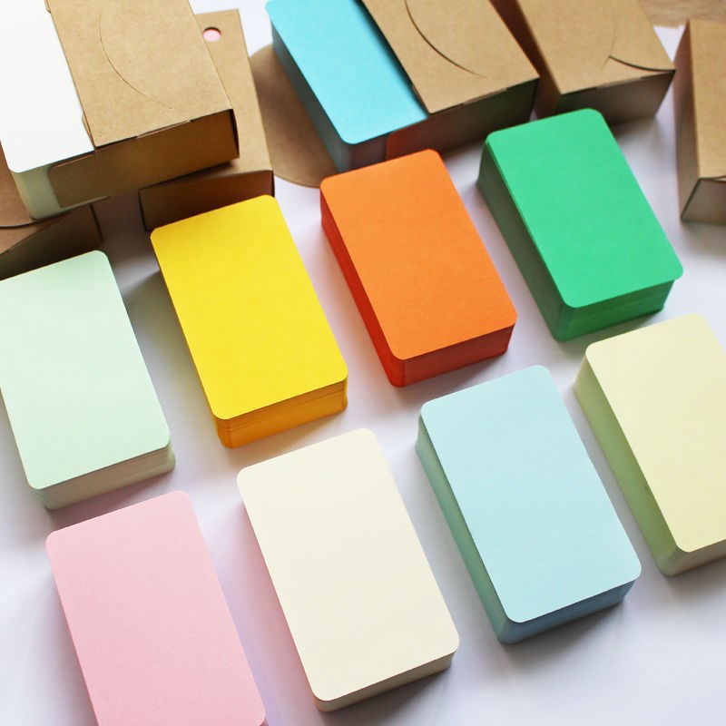 Card Paper Handwriting Blank Small Card Diy Pure Color Kraft Paper Single Word Card Mini Cardboard Postcard