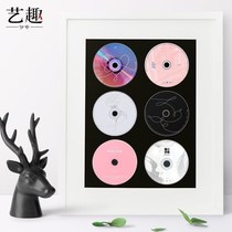 Black Gum Record Frame Black Gum Record Containing Shelf Cd Shelf Album Show Shelf Album Display Frame Disc collection