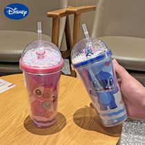 new450ML Disney Stitch Straw Cup for Children Portable Sport