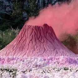 Romantic volcano rockery simulation stone ການນໍາສະເຫນີການຄ້າ fountain sculpture check-in props Foam sculpture wedding props