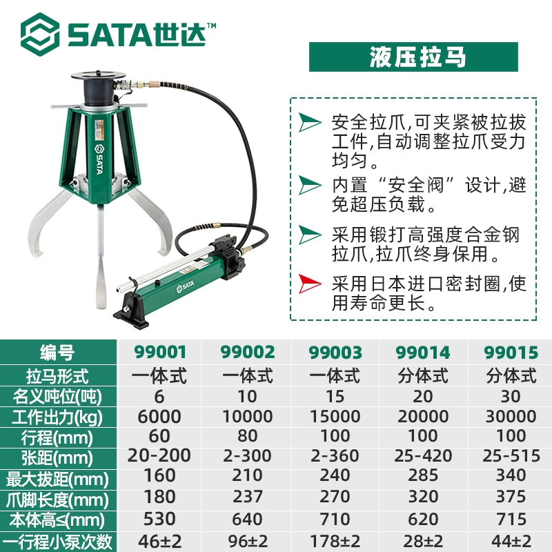 Dụng cụ tháo lắp tích hợp máy kéo thủy lực Shida 10 tấn 20 tấn 30 tấn công cụ tháo lắp vòng bi đặc biệt