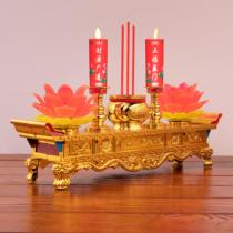 Led electric incense stove electric candle can rotate lotus lamp Changming lamp Home inserted electric candle holder in front for the lamp lotus flower lamp