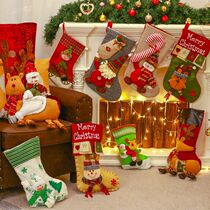 Christmas sockgift bag Santa Claus sockChristmas sweet gift bag Christmas decoration