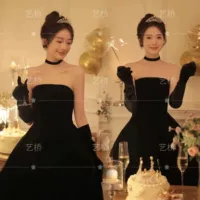 Платье, перчатки, 12 размер