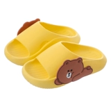 Детские летние тапочки для мальчиков, нескользящие мультяшные милые слайдеры, с медвежатами