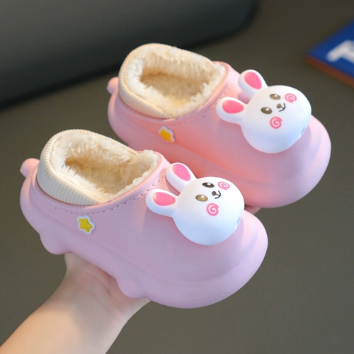 Детские зимние мультяшные тапочки, удерживающие тепло туфли