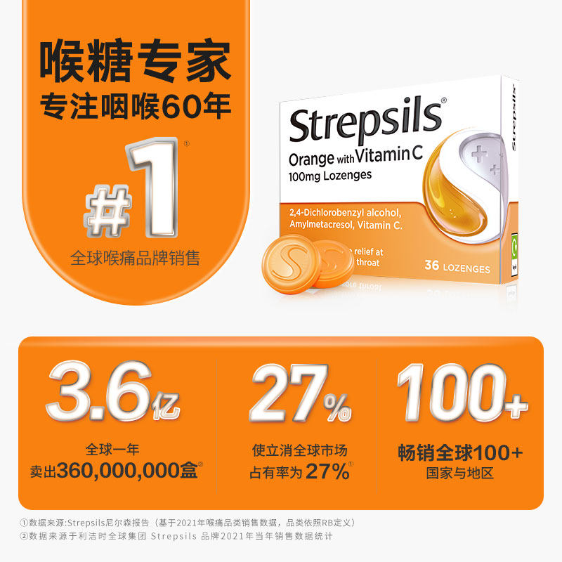 【自营】Strepsils使立消润喉糖血橙维C,白领必备的亮嗓神器?-国际耳鼻喉药品-淘宝好物网