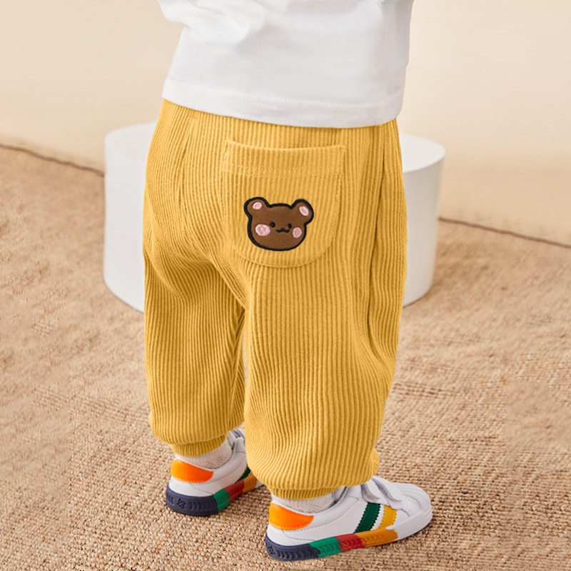 Baby pants autumn style boy autumn winter children fart pants girl autumn clothes girl baby gush baby plus big pp pants 1 year old 2-Taobao