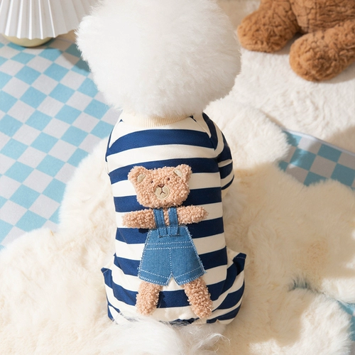 Трехмерная одежда для щенка медведя Весна и летняя плюшевая бишон медведь Померанский маленький собака кот кот четвероногий домашняя одежда