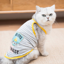 Smeared tea summer vest small cat cat spring summer thin film kitty cat gaffe anti-fall wow puppet without cuff and short blue cat