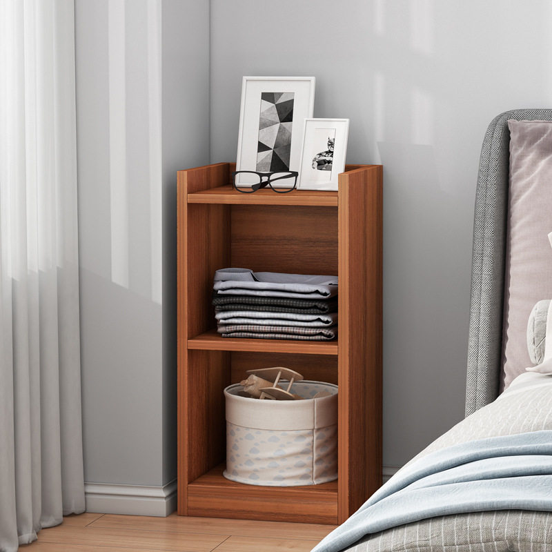 Bedside bookshelf rack small ultra-narrow crevice against the wall small bookcase net red bedside extremely narrow simple storage cabinet