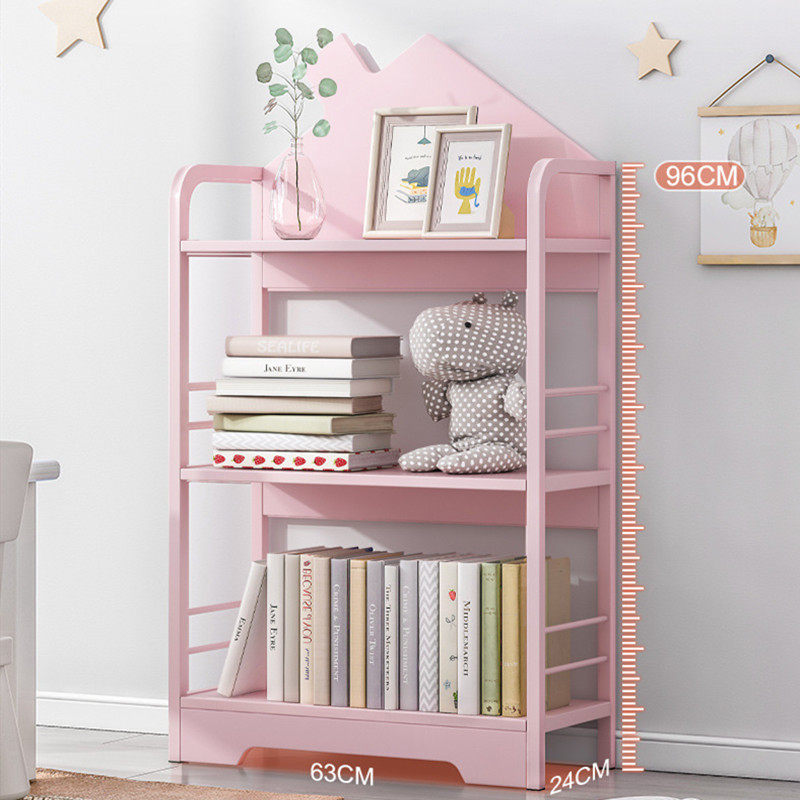 Creative multi-layer bookshelf light luxury shelf floor-to-ceiling living room bedroom wrought iron shelf bedside small short bookcase