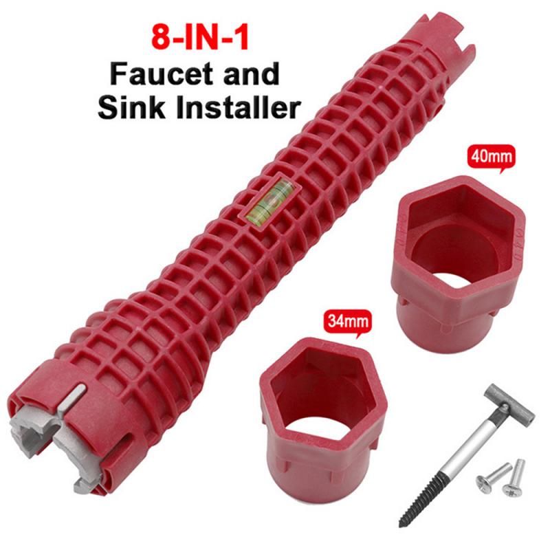 8 In 1 Multifunctional Faucet And Sink Installer Wrench Anti