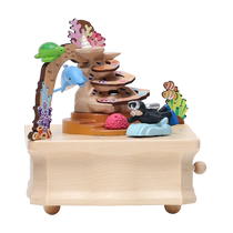 Forest wood interesting wooden music box coral music box boy and child ten-year-old girl girl girl birthday gift