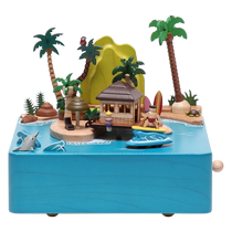 Forest wood interesting wooden music box desktop ornaments girl best friend music box boy girl girl birthday gift