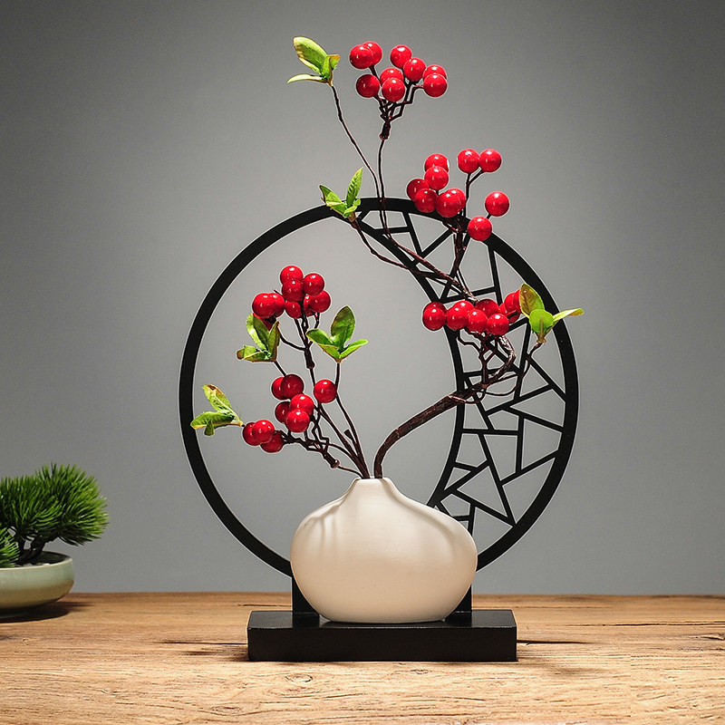 Chinese style retro wine cabinet ornaments home home living room porch creative study office trinkets furnishings