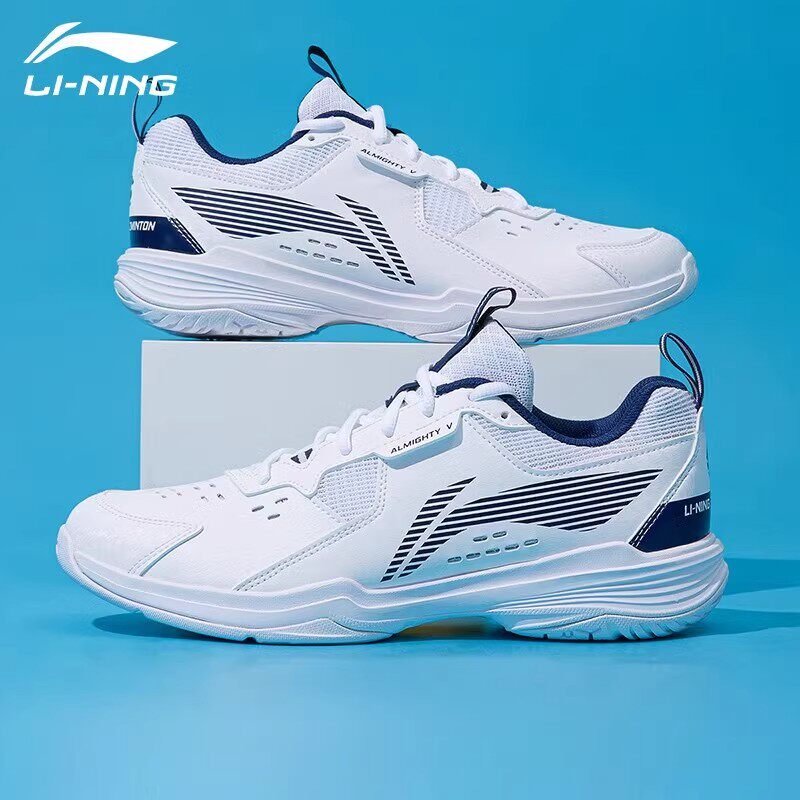 Обувь для бадминтона Li Ning Almighty King V мужская обувь для настоящих профессиональных соревнований женская обувь для бадминтона старшеклассников большого веса Изображение 1