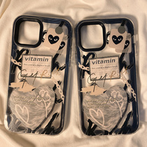 Net red ins personality loving label applies iPhone13 12promax Apple 11 phone shell x xs xr female with xsmax 7p anti-fall 8plu