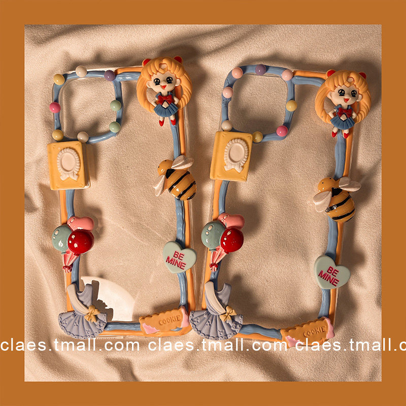 Stereocute Cartoon Girl Princess applies iPhone13 12promax Apple 11 mobile phone protection shell x xsxr female with xsmax 7p anti-fall 8pl