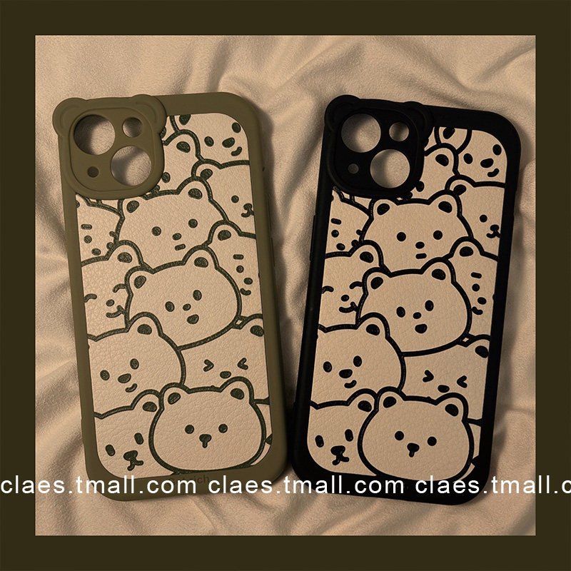 Hand painted cute cartoon Cubs apply iPhone13 new 12promax Apple 11 mobile phone protection shell xr small crowdxsmax anti-fall xs female 7p silicone gel 8plus