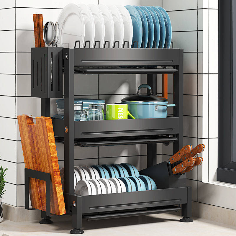 304 Stainless Steel Kitchen Shelve Bowls Racks Drain Racks Multifunction Dry Bowls Chopstick Table Cutlery Dishes Saucer Racks-Taobao