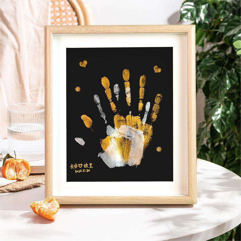 DIY couple handprints to remember photo-frame lovers'gift lovers' anniversary to mark male and female friends student Valentine's Day 520-Taobao