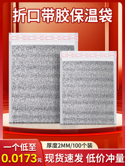 Disposable Insulated Bag, Thickened for Takeout, Special for Pizza and Barbecue, Aluminum Foil Tin Foil Packaging Bag, Winter Insulation and Refrigeration Bag