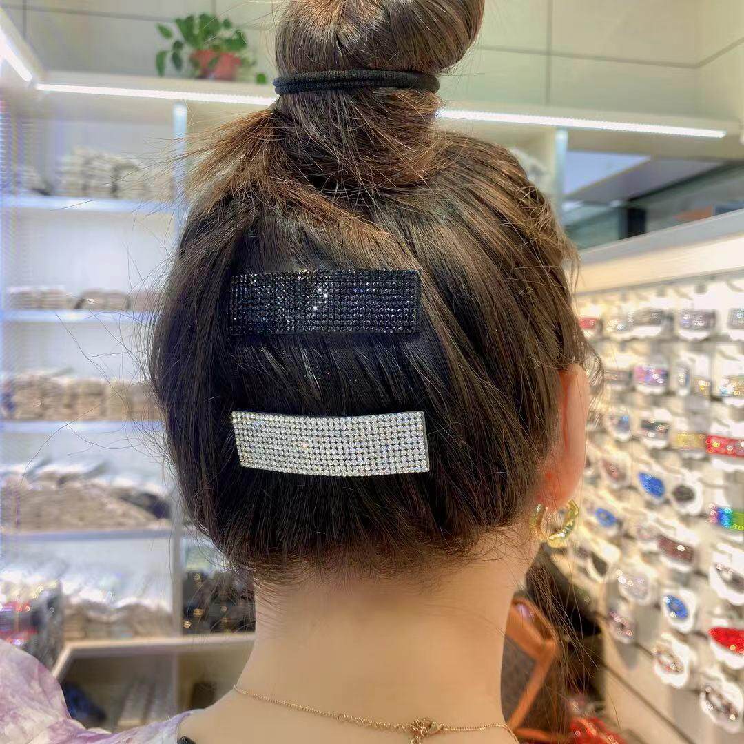 Small Asia Black & White Full Drill BB Clips Jo JAPAN-Japan-Japan-based Crystal Princess Hairpin Hairpin Hairpin Hairpin Hairpin Haircut